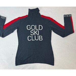 Preppy Goldbergh Club Sweater in Dark Navy Red Stripe Luxury - Medium